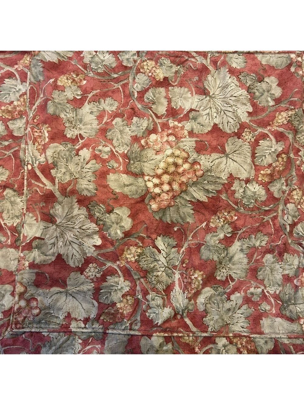Peacock Alley Pillow Sham Set Sonoma Grapevine Cotton French Country 23x23”